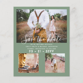 Zeitgenössisches Foto Rette Daten-Verlobung Flyer