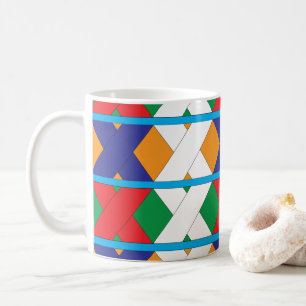 Zeitgenössisches geometrisches Diamant-buntes Must Kaffeetasse