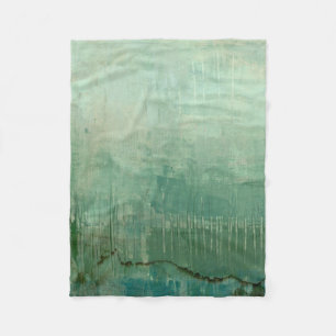 Zeitgenössisches grünes Aquarell Fleecedecke