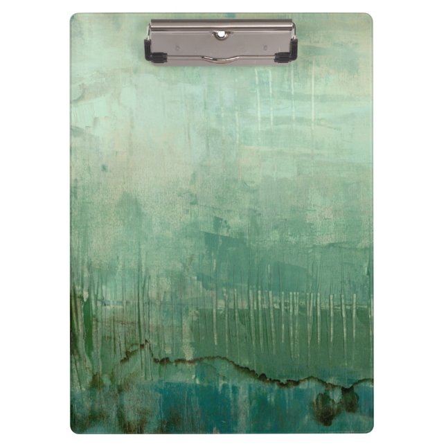 Zeitgenössisches grünes Aquarell Klemmbrett (Vorderseite)
