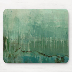 Zeitgenössisches grünes Aquarell Mousepad