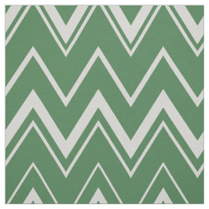 Zeitgenössisches grünes Chevron-Muster Stoff