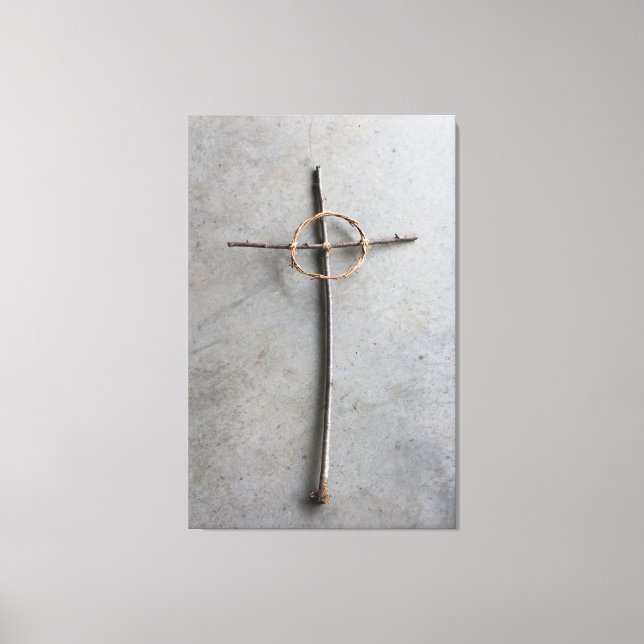 Zeitgenössisches Keltenkreuz Leinwanddruck (Vorderseite)