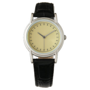 Zeitgenössisches klassisches schwarzes Leder Armbanduhr
