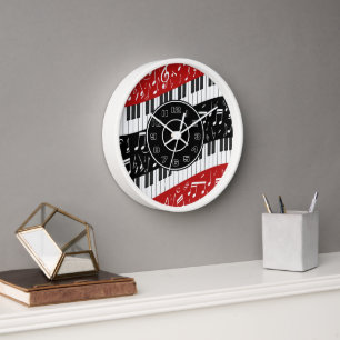 Zeitgenössisches kurviges Klavier Uhr