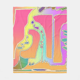 Zeitgenössisches Mosaik Fleecedecke
