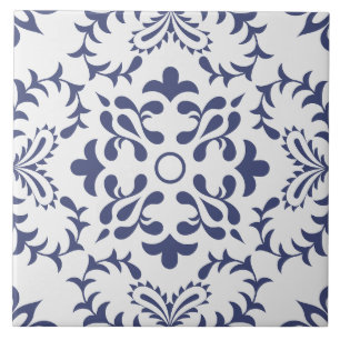 Zeitgenössisches portugiesisches Blau, weißes Mitt Fliese