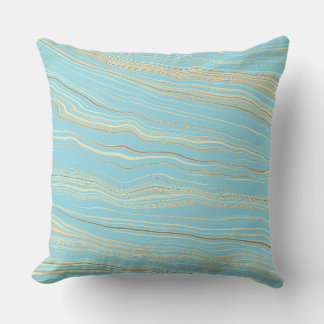 Zeitgenössisches Robins-Ei-Blau, Beige, Leinenmust Kissen
