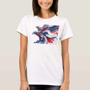 Zeitgenössisches rotes abstraktes Adler-Trend-T-Sh T-Shirt