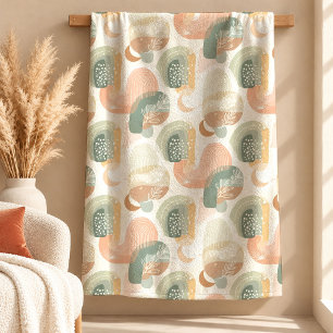 Zeitgenössisches Rust-Sage-Rainbow-Decken-Design-K Fleecedecke