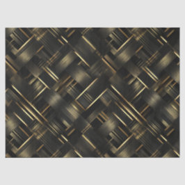 Zeitgenössisches Schwarzes Gold Geometrisches Abst Seidenpapier