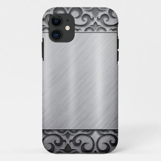 Zeitgenössisches silbernes Metallic-Swirl-Case Case-Mate iPhone Hülle