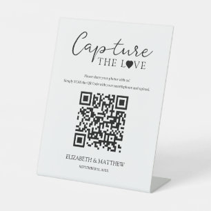 Zeitgenössisches Skript Erfassen der Liebe mit QR- Sockelschild