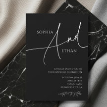 Zeitgenössisches Skript Moody Black Wedding