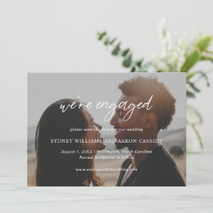 Zeitgenössisches Typografie-Foto Moderne Hochzeit Save The Date