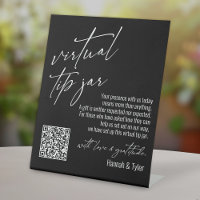 Zeitgenössisches virtuelles Trinkgeld-QR-Code Schw