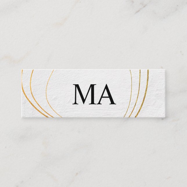 Zeitgenössisches Zirkularmuster - Weiße Textur Mini Visitenkarte (Vorderseite)