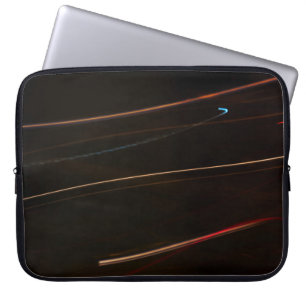 Zeitgesteuerte Fotografie der braunen Linie Laptopschutzhülle