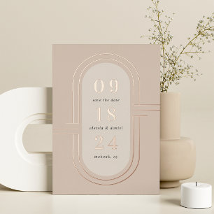 Zeitkapsel Moderne Deco-Folie zur Hochzeitseinla Folieneinladung