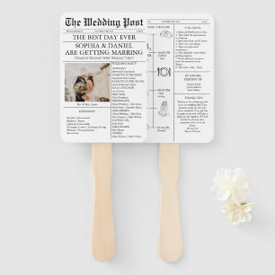 Zeitleiste für benutzerdefinierte Hochzeitprogramm Fächer