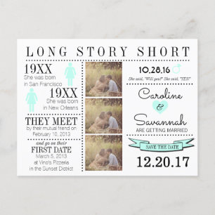Zeitlicher Save the Date Postkarte