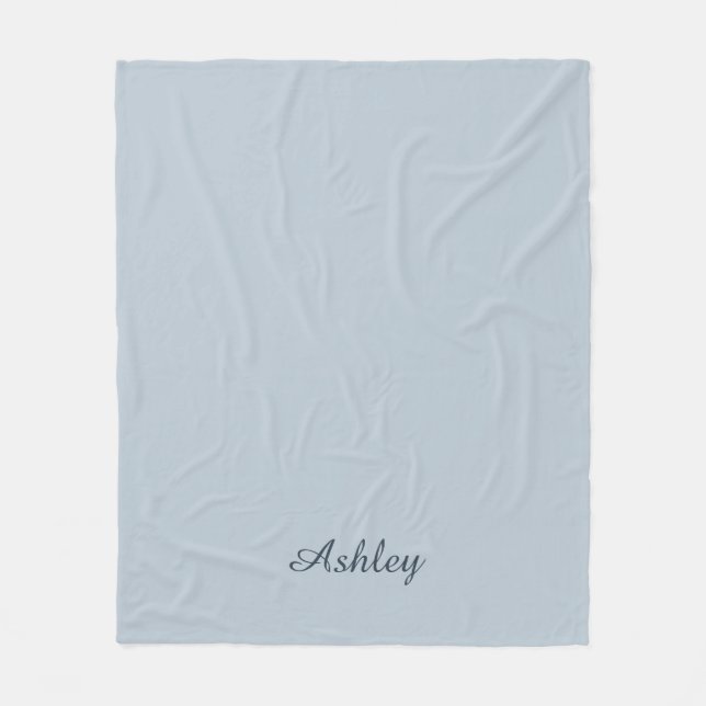 Zeitlos - Blue Mist Name Fleece Decke (Vorderseite)