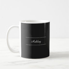 Zeitlos - dunkle schwarze Carbon-Tasse Kaffeetasse