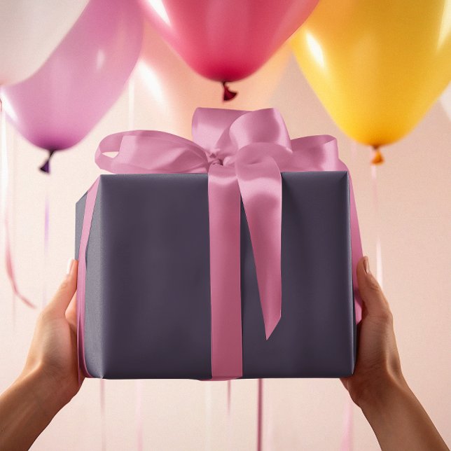 Zeitlos - dunkles Mystic Gray Wrapping Paper Geschenkpapier (Von Creator hochgeladen)