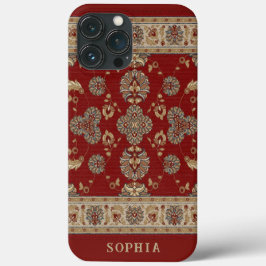 Zeitlos Elegance Red Beige Klassischer Fabrikname Case-Mate iPhone Hülle