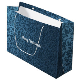 Zeitlos Elegant Blauer Blumenstrauß Viktorianische Große Geschenktüte