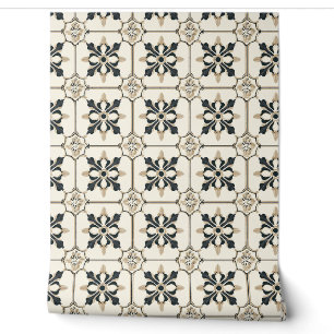 Zeitlos floral Charm Petite - Schwarz und Gold Tapete