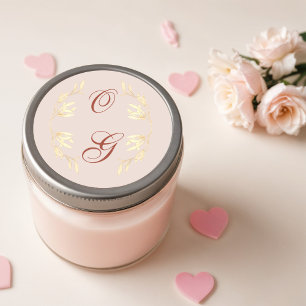 Zeitlos floral rustikal runder aufkleber