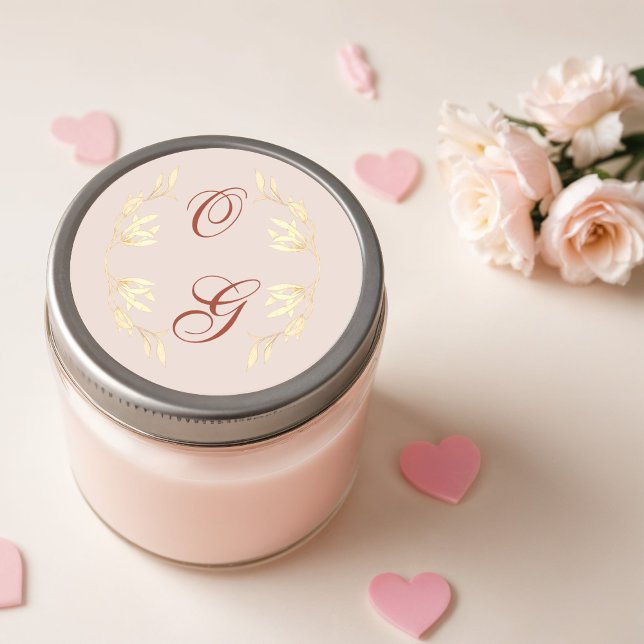 Zeitlos floral rustikal runder aufkleber (Von Creator hochgeladen)