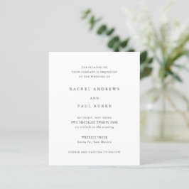 Zeitlos klassische formelle Hochzeitseinladung