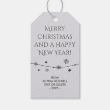 Zeitlos - Moonlit Gray - Snowflake Geschenketikett