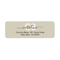 Zeitlos - Off White Monogram Address Label