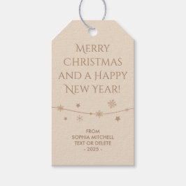 Zeitlos - Pastel Ivory - Snowflake Geschenketikett Geschenkanhänger