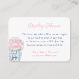 Zeitlos rosa Bläsernavy Blauer Display Dusche Begleitkarte