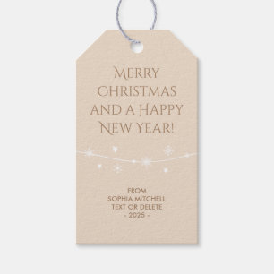 Zeitlos - Schneeflocken Pastel Ivory Gift Tags Geschenkanhänger