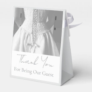 Zeitlos schwarze & weiße Hochzeit Elegant Minimali Geschenkschachtel