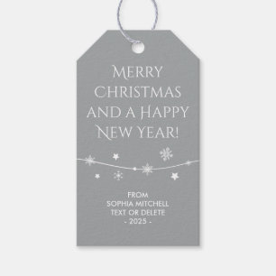 Zeitlos - Silver Gray - Snowflake Geschenktasten Geschenkanhänger