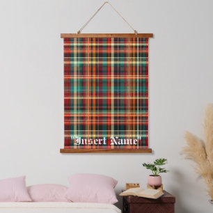 Zeitlos Tweed Wandteppich Mit Holzrahmen