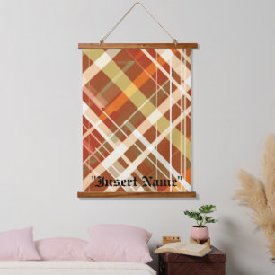 Zeitlos Tweed Wandteppich Mit Holzrahmen