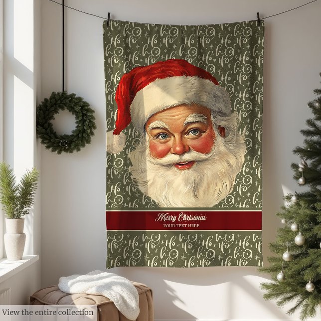 Zeitlos Vintager Weihnachtsmann Fleece Weihnachtsg (Timeless Vintage Santa Claus Fleece Christmas Gift)