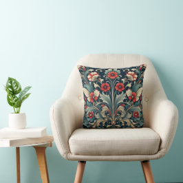 Zeitlose Art Nouveau Floral Throw Kissen