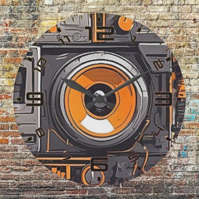 Zeitlose Beats Wall Clock - Vintage Musiklappen Große Wanduhr (Von Creator hochgeladen)
