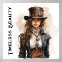 Zeitlose Beauty Steampunk Young Woman