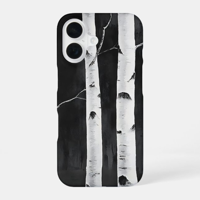 Zeitlose Birke iPhone 16 Hülle (Rückseite)