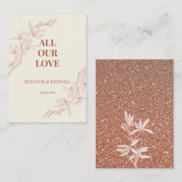 Zeitlose Blume Hochzeit Danke Begleitkarte