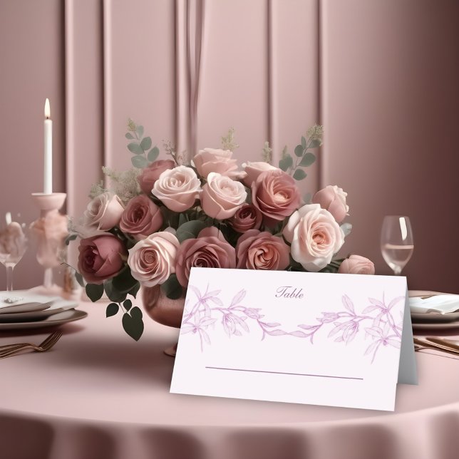 Zeitlose Blume Hochzeit Platzkarte (Von Creator hochgeladen)